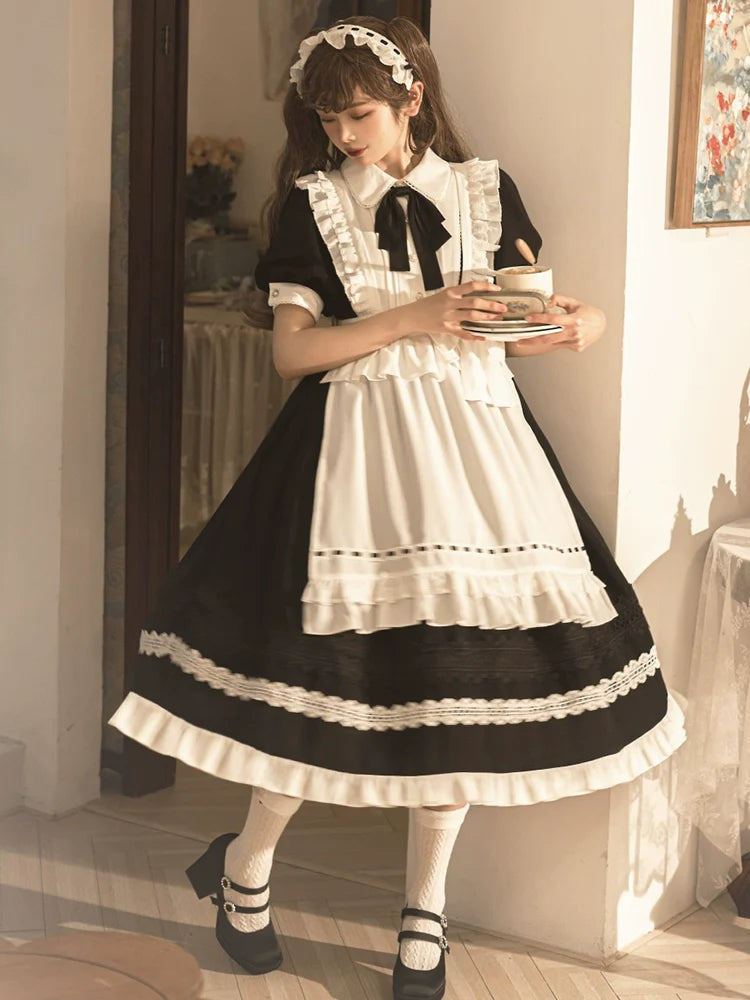 Halloween Gothic Lolita OP Maid Lolita Dress Elegant Lolita OP - image 9