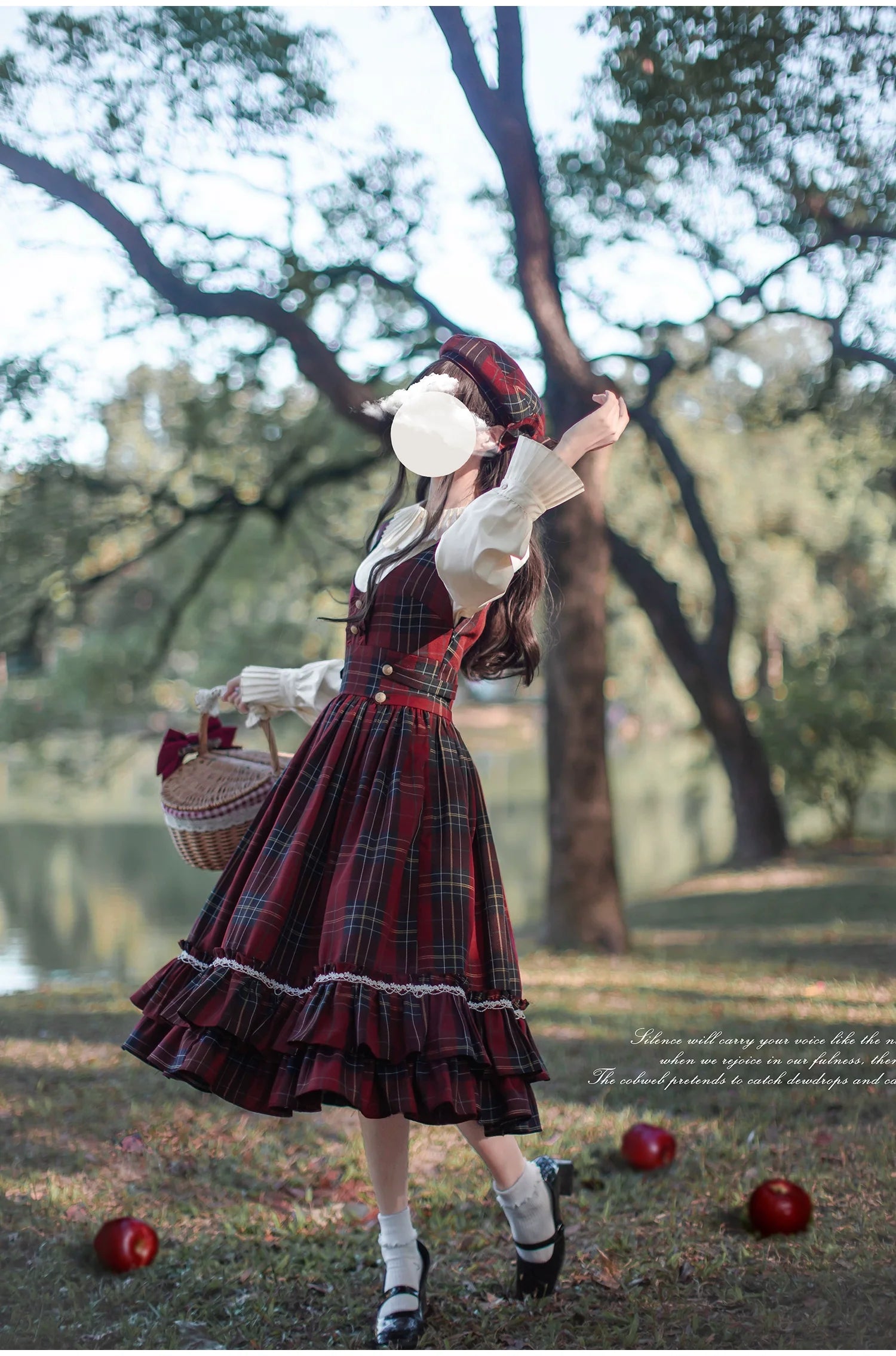 Little Red Riding Hood - Vintage Lolita Cape & JSK Dress Set - image 12