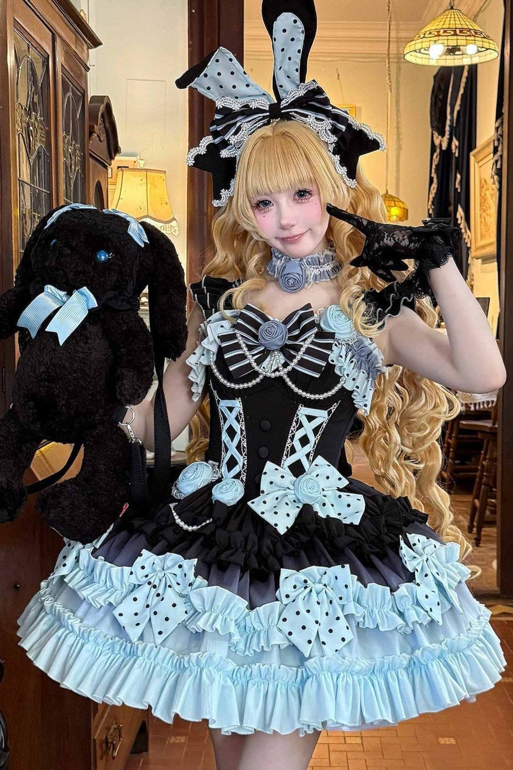 Baburella Blue Sweet Lolita Cake JSK Dress - image 1