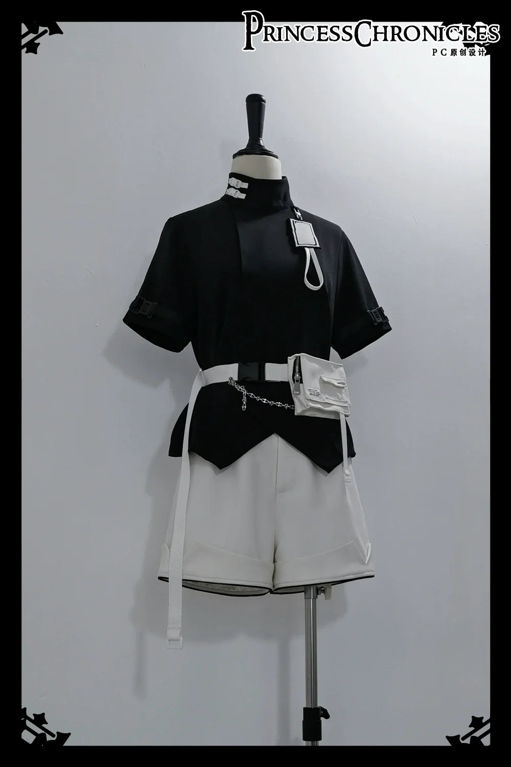 White Cat - Futuristic Style Cool Lolita Pants Suit With Cat Ear Coat - image 25