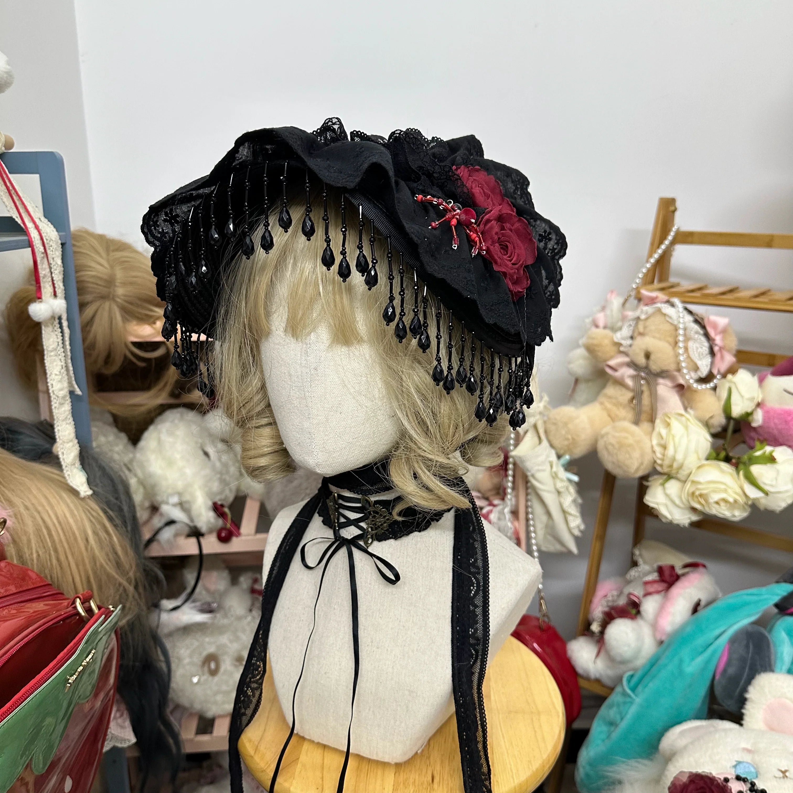 Gothic Lolita Bonnet Pure Cotton Hat Collection - image 24