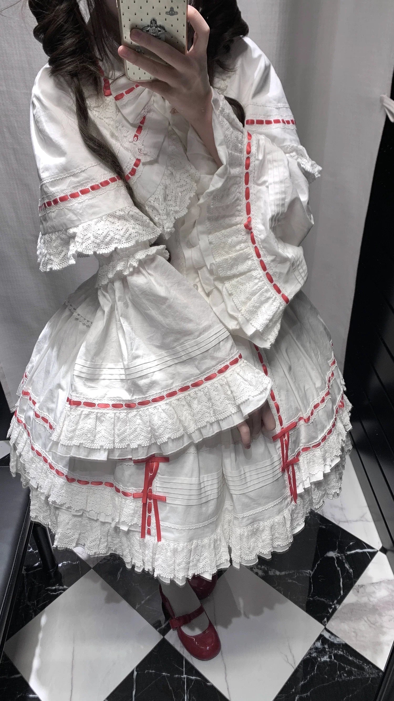 Praying Snowfall Old School Lolita Skirt Suit, Shirt and Cape - image 8