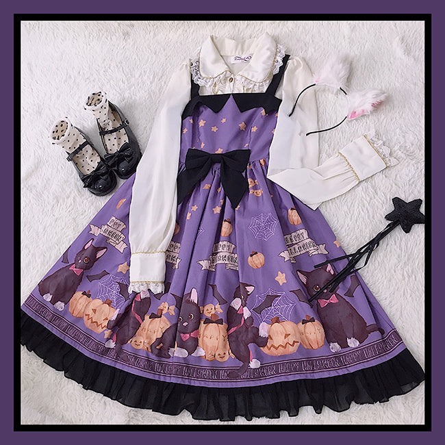 Vampire Cat - Normal Waist Lolita Halloween JSK Dress - image 10