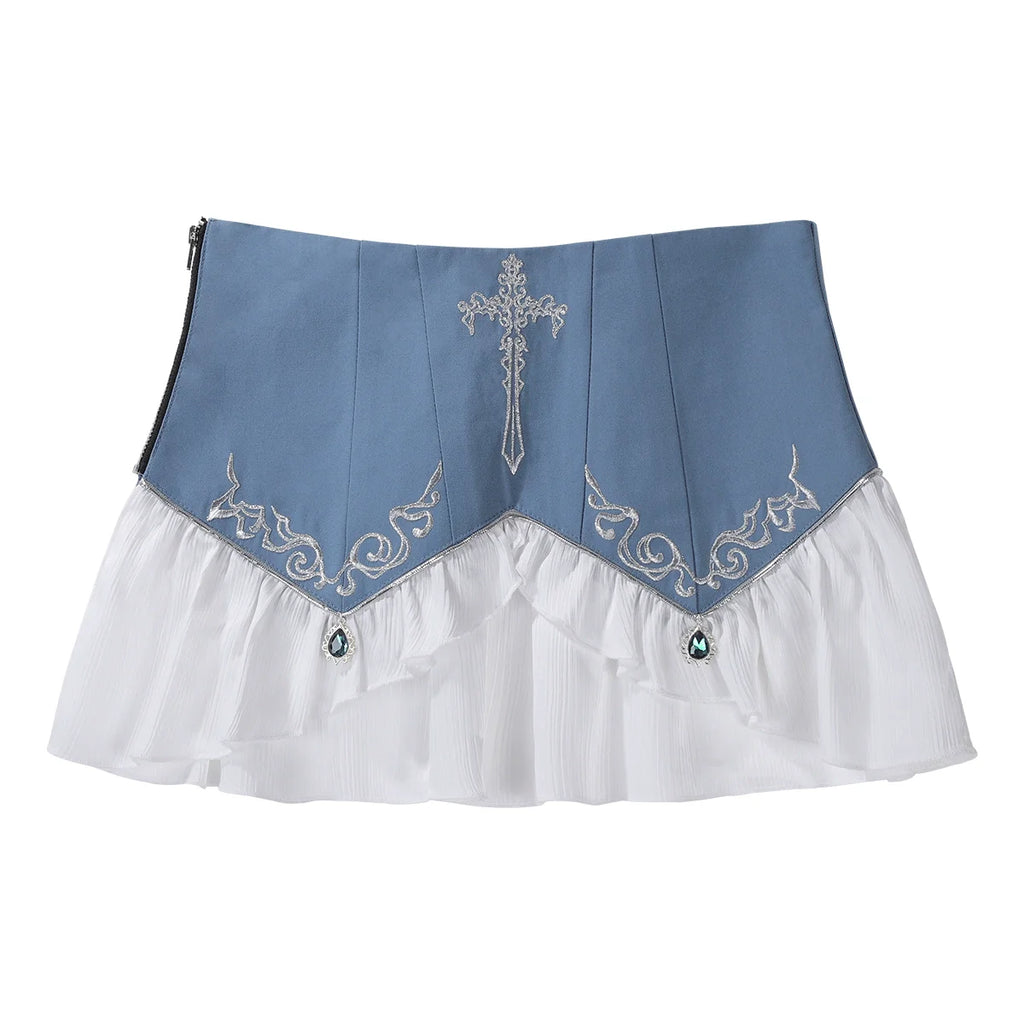 Lunar Paladin - Embroidered Ouji Lolita Tailcoat Set - image 18