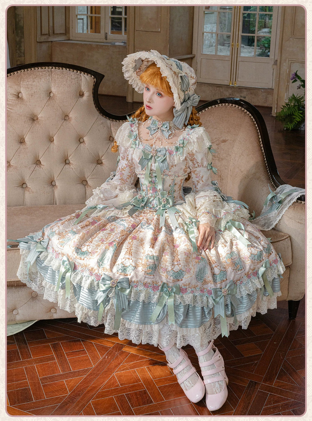 Antique Gem Fragrance - Classic Lolita OP and JSK Dress Sets - image 19