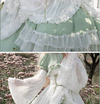 Toting Basil - Wedding Lolita Bolero, Necklace, Cuffs and Side Clip Collection - image 9