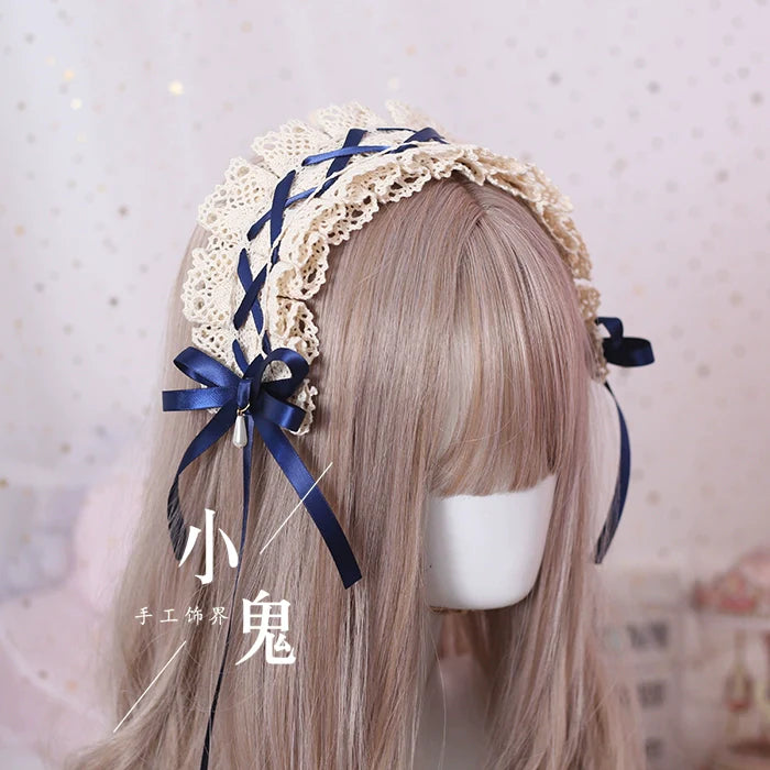 Japanese Style Sweet Lolita Lace Headband Multicolors - image 16