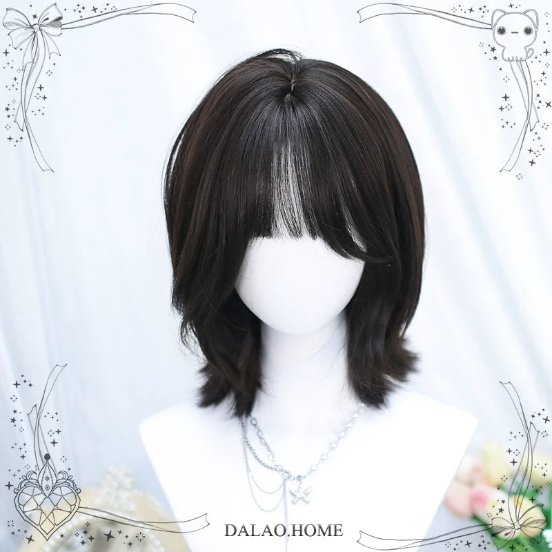 Daily Short Lolita Wig With French-Style Shoulder-Length Wavy - image 4