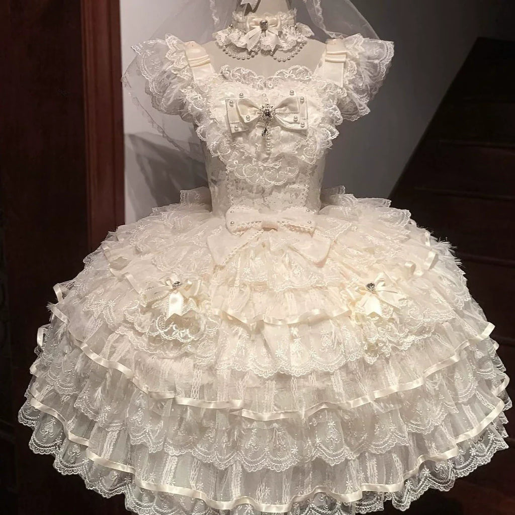 Feather's Ballad Wedding Lolita Tiered JSK Dress - image 23