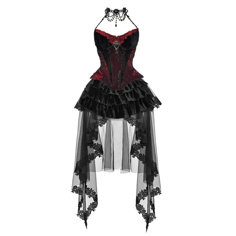 Duchess - Velvet Gothic Lolita Dress, Corset & Skirt - image 28