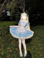 Dream Doll - Plus Size Maid Lolita OP Suit Black and Blue Dress - image 8