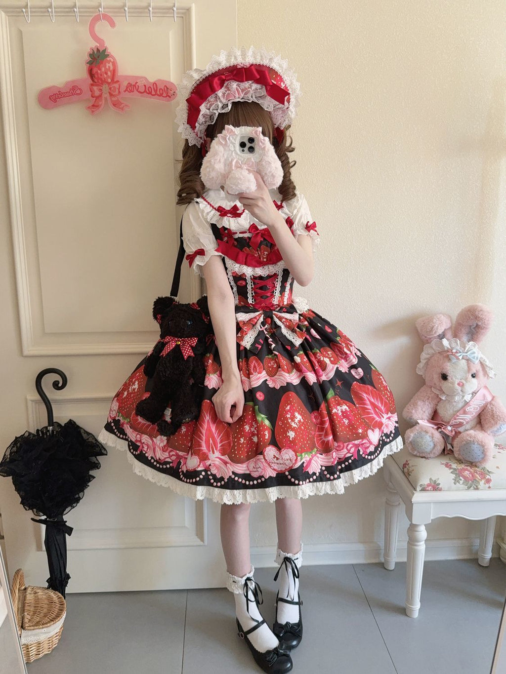 Strawberry Tale Sweet Lolita Strawberry Print JSK - image 13