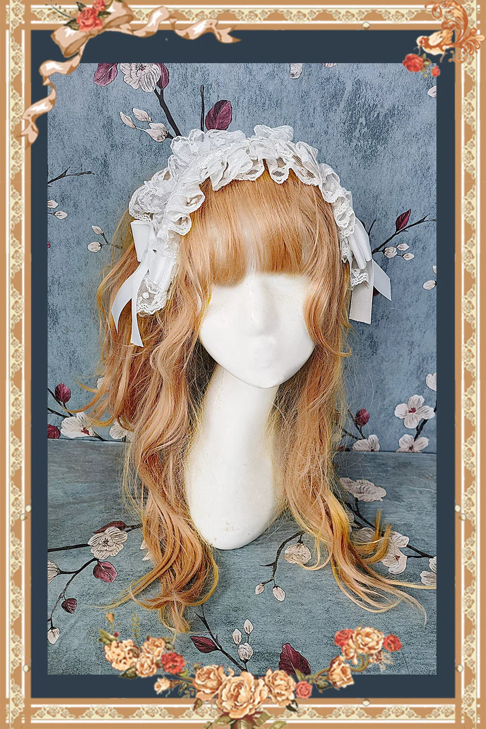 Mirror Doll - Old School Lolita Tiered Hem JSK with Polka Dot Lace and Accessories - image 45