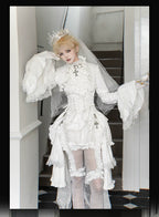 Omega Wedding Gothic Ouji Lolita White Suit - image 2