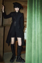 Wind - Ouji Lolita Black Long Vest - image 22