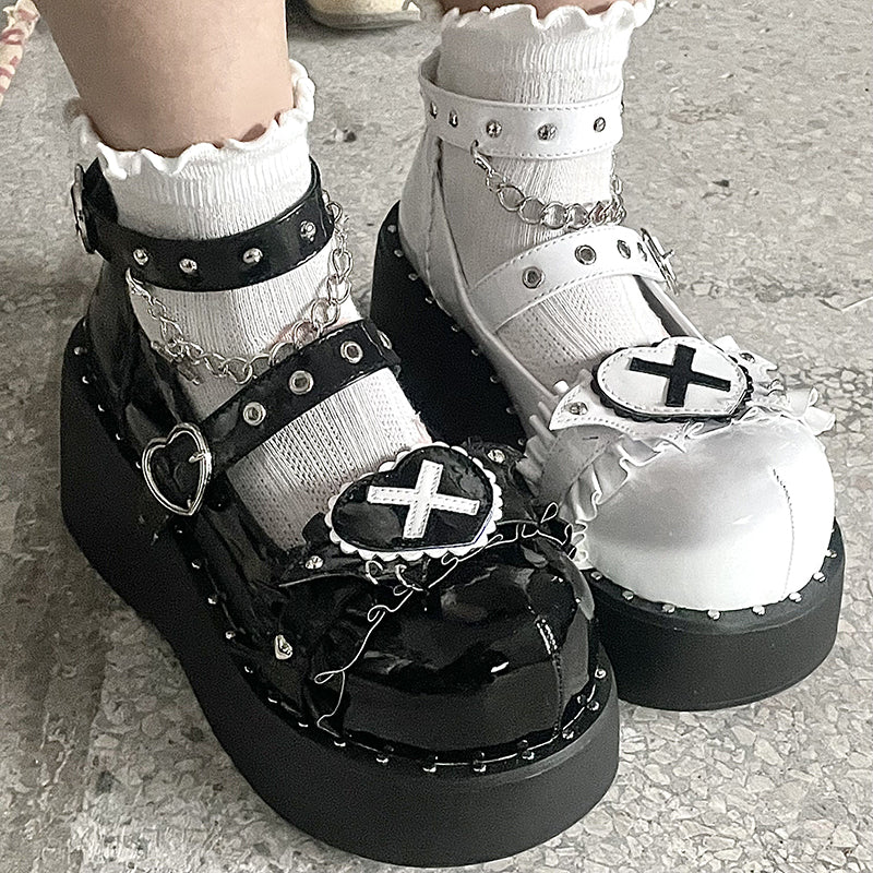 Sweet Academy - Gothic Lolita Shoes Thick Sole Y2K Lolita Shoes - image 11