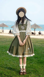 Flying Bird - Plus Size Elegant Lolita JSK Dress With Bird Embroidery - image 48