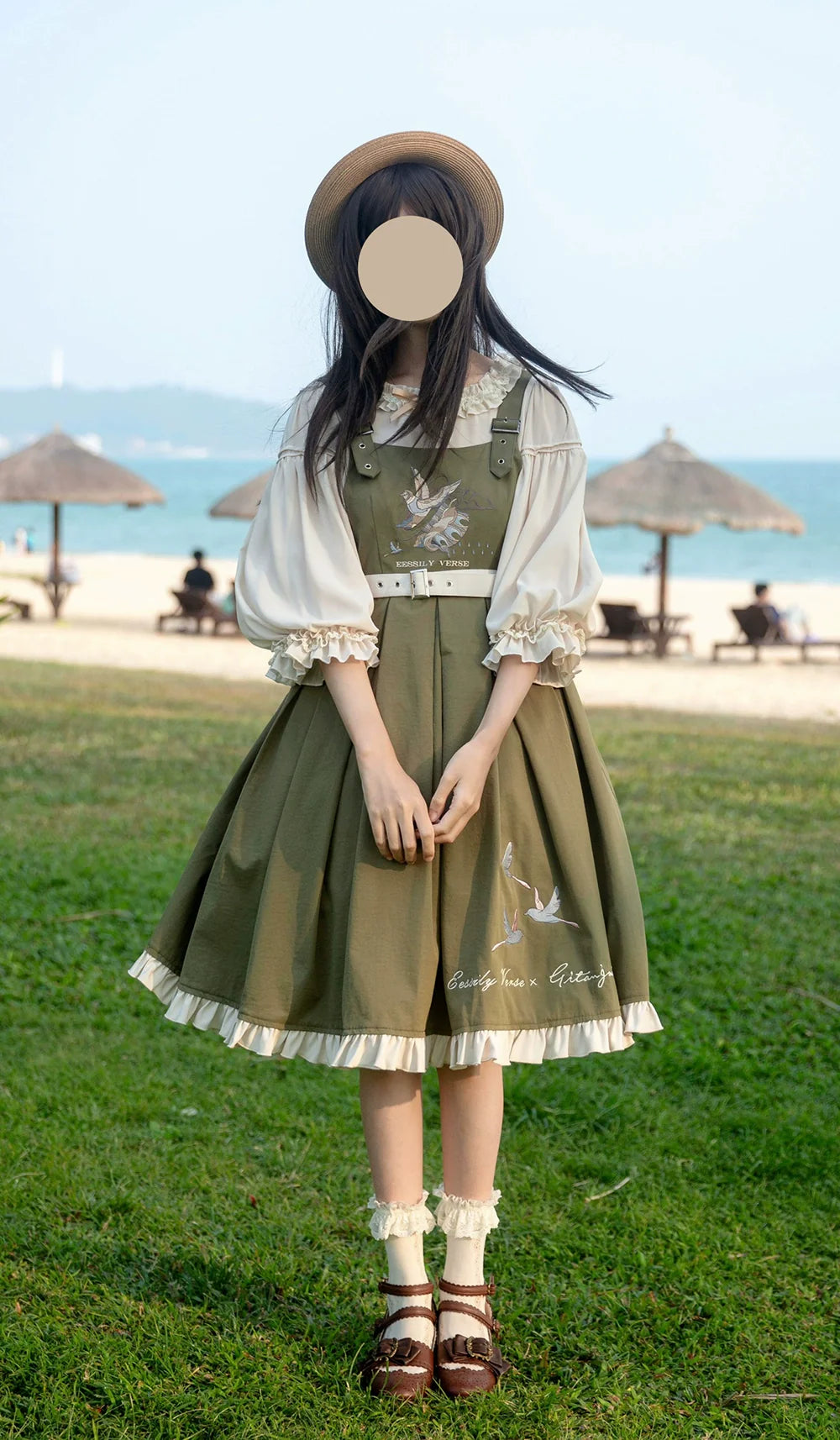 Flying Bird - Plus Size Elegant Lolita JSK Dress With Bird Embroidery - image 22