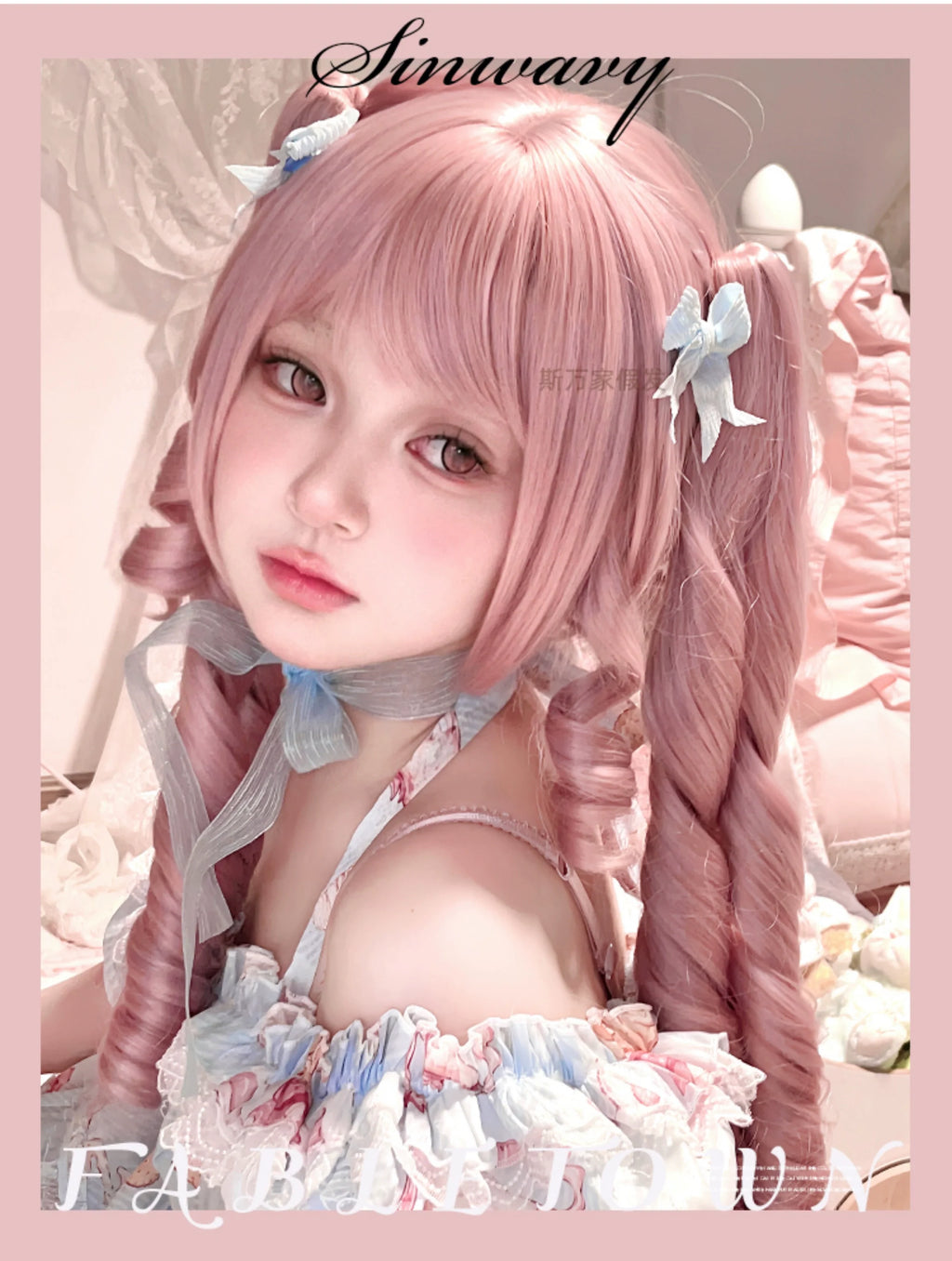 Sweet Lolita Wig, Detachable Roman Curl Ponytail - image 2