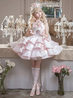 Satin Fantasy Lolita Long Cocktail Dress - image 2