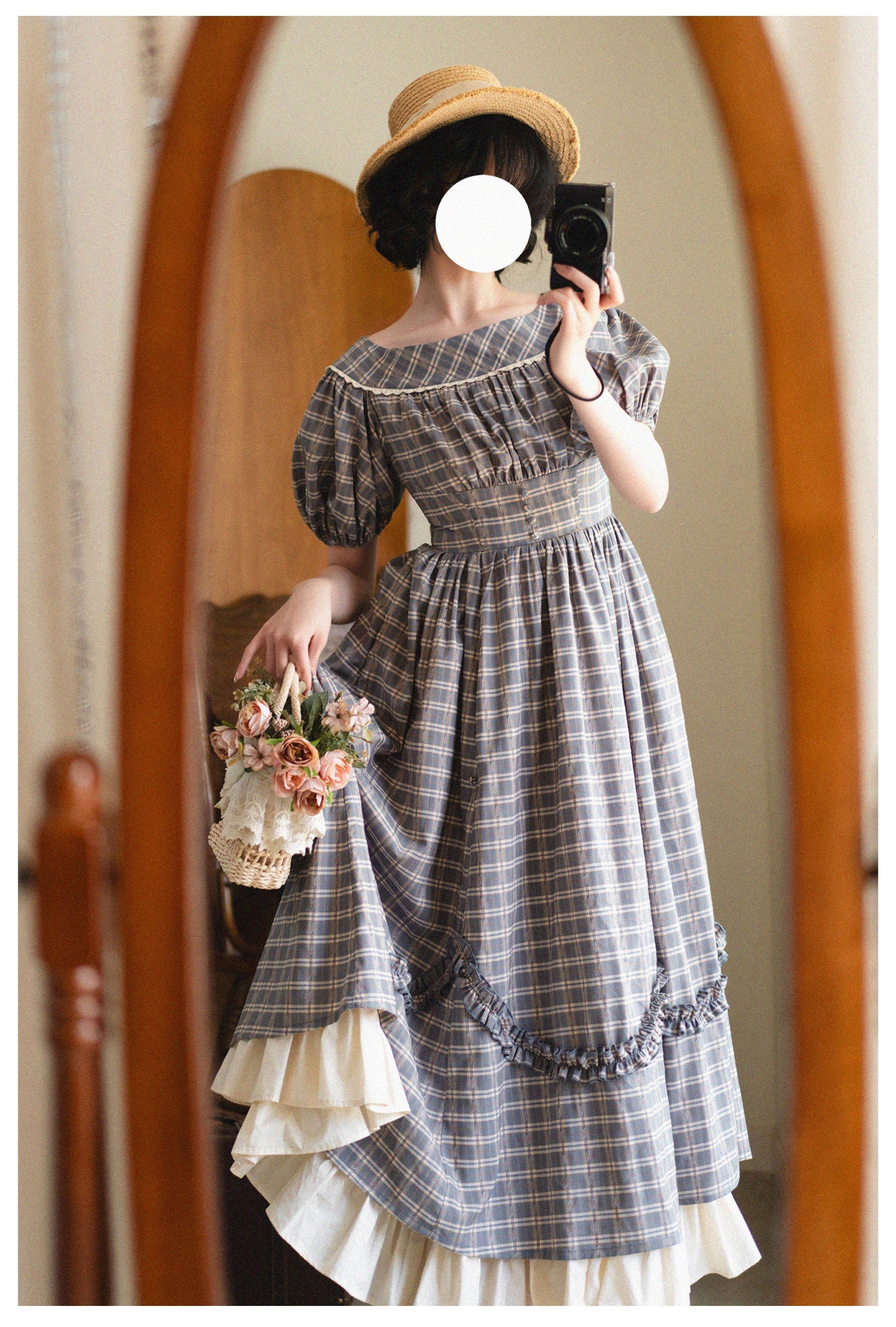 Forest Picnic - Classic Lolita OP Dress with Off-Shoulder and Lifting Hem - image 31