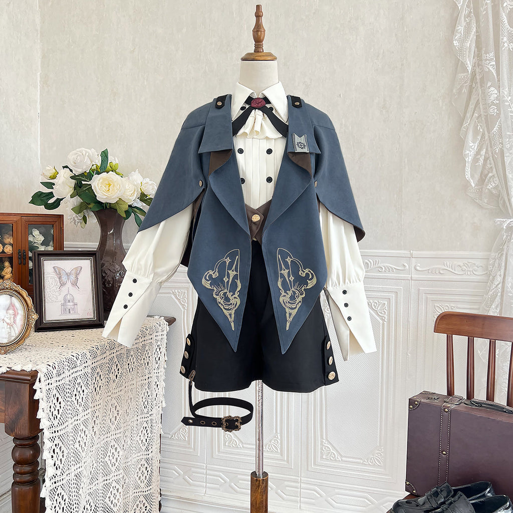 Narrative Poem - Ouji Lolita Shorts Suit with Shirt Cape and Vest - image 13