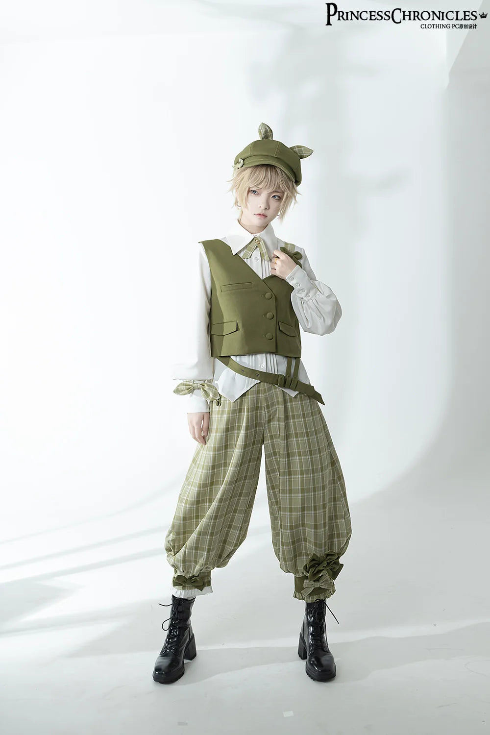 Secret Morning Paper - Ouji Lolita Shirt, Matcha Green Capri Pants Collection - image 19