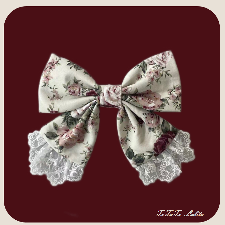 Burgundy Rose - Floral Printed Old School Lolita JSK, Elegant Cape and Accessories - image 25