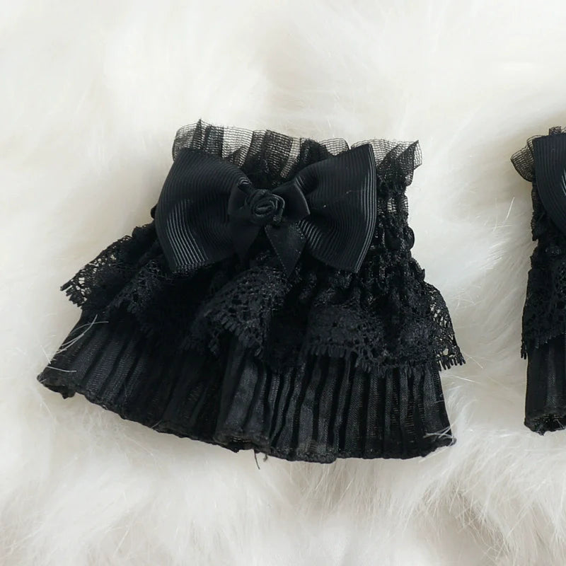 Gothic Lolita Cuffs Black Rose Lace Cross Stretch Handcuff - image 5