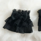 Gothic Lolita Cuffs Black Rose Lace Cross Stretch Handcuff - image 5