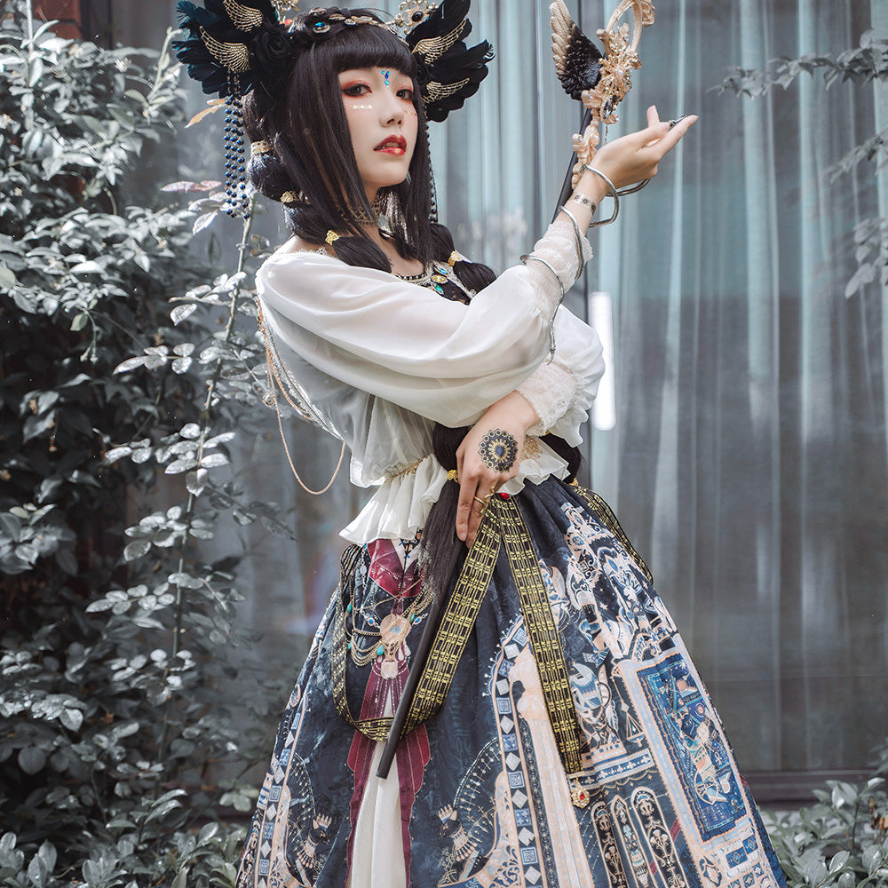 Dusk Bester - Egyptian Lolita Brooch Waistband Shawl - image 23
