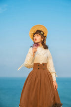 Rose Doll - Elegant Lolita Striped Fishbone Skirt - image 44