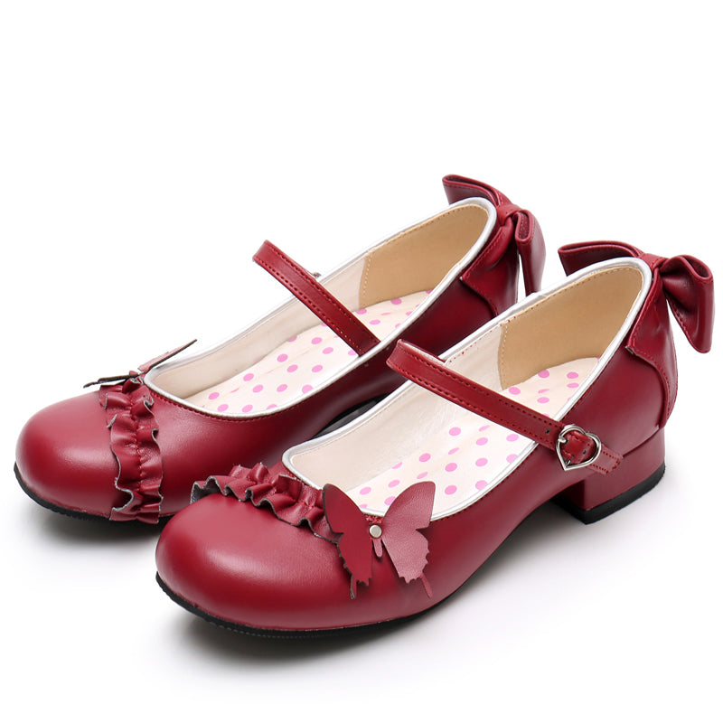 Stand Still and Don't Fly - Daily Sweet Lolita Round Toe Handmade Shoes - image 8