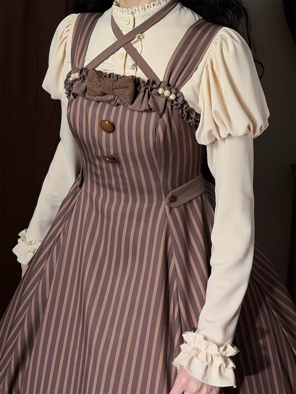 Classic Lolita JSK Customized Stripe Lolita Dress - image 26