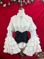 Good and Evil Angel - Gothic Lolita SK Set Retro Princess Sleeve Blouse - image 22