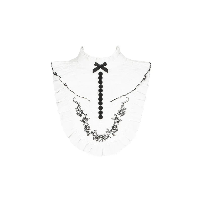 Audrey's Reply - Classic Lolita Square Neck OP, Detachable Embroidered Collar and Accessories - image 24