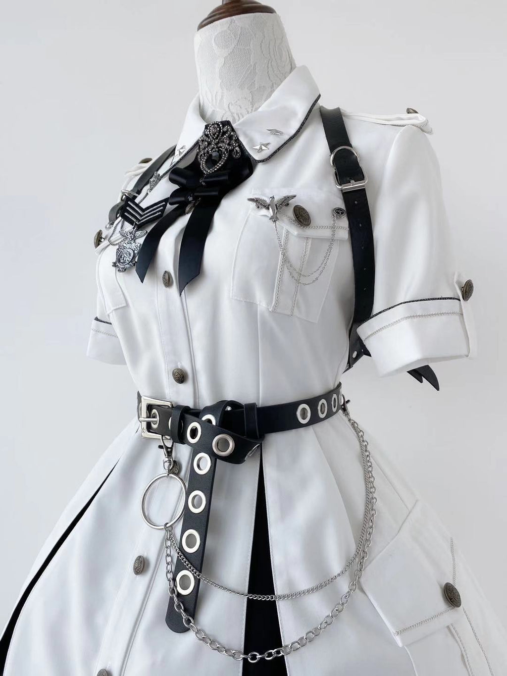 Evil Python 2.0 - Military Lolita Gothic OP Dress - image 15