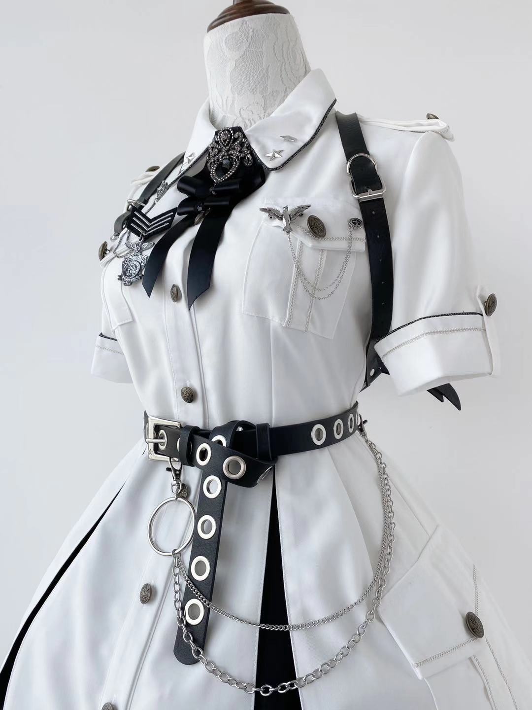 Evil Python 2.0 - Military Lolita Gothic OP Dress - image 15