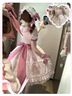 Berry Trap Embroidered Sweet Lolita OP Dress and Accessories - image 10