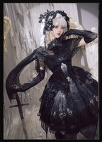 Bone Dragon - Gothic Lolita Corset JSK Dress Set with Embroidery - image 51