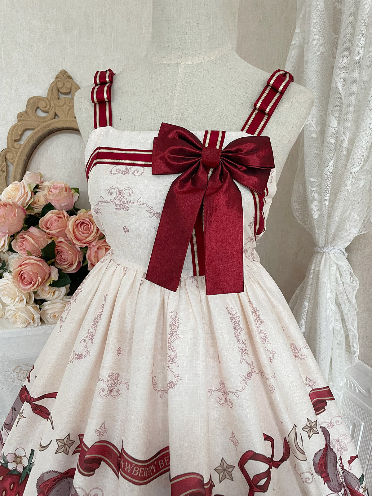 Christmas New Year Winter Lolita JSK Coat Set - image 19
