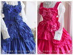 Cotton Gothic Lolita Long JSK, Drawn-up Hem - image 15