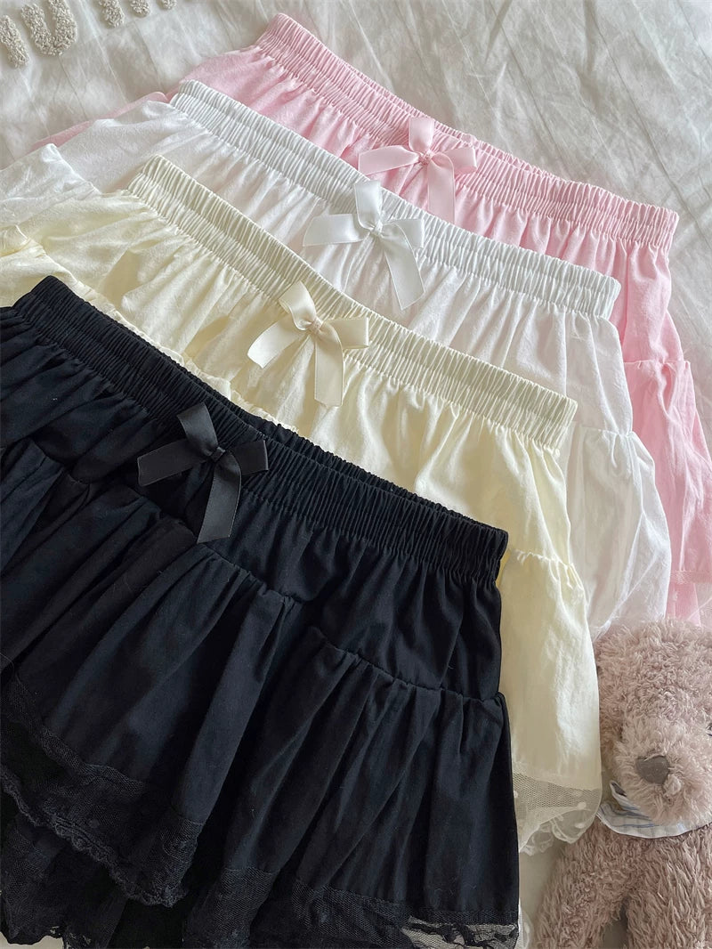 Sweet Lolita Cotton Bloomers, Lace Polka Dot Hem - image 6