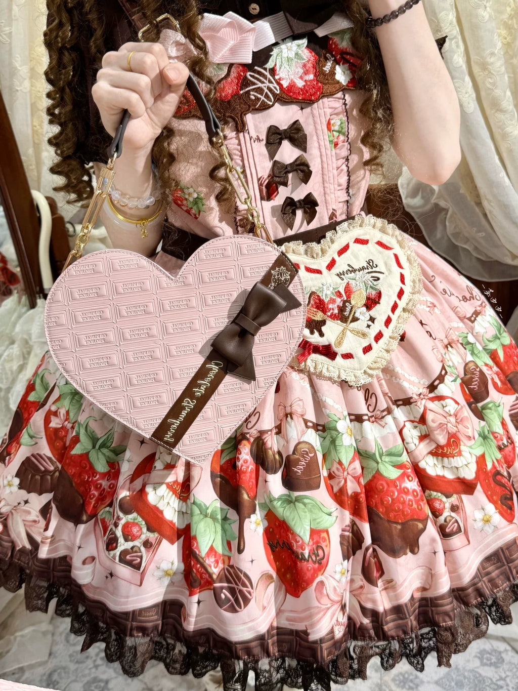 Sweet Lolita Heart-shaped Bag, Chocolate Inspired - image 26
