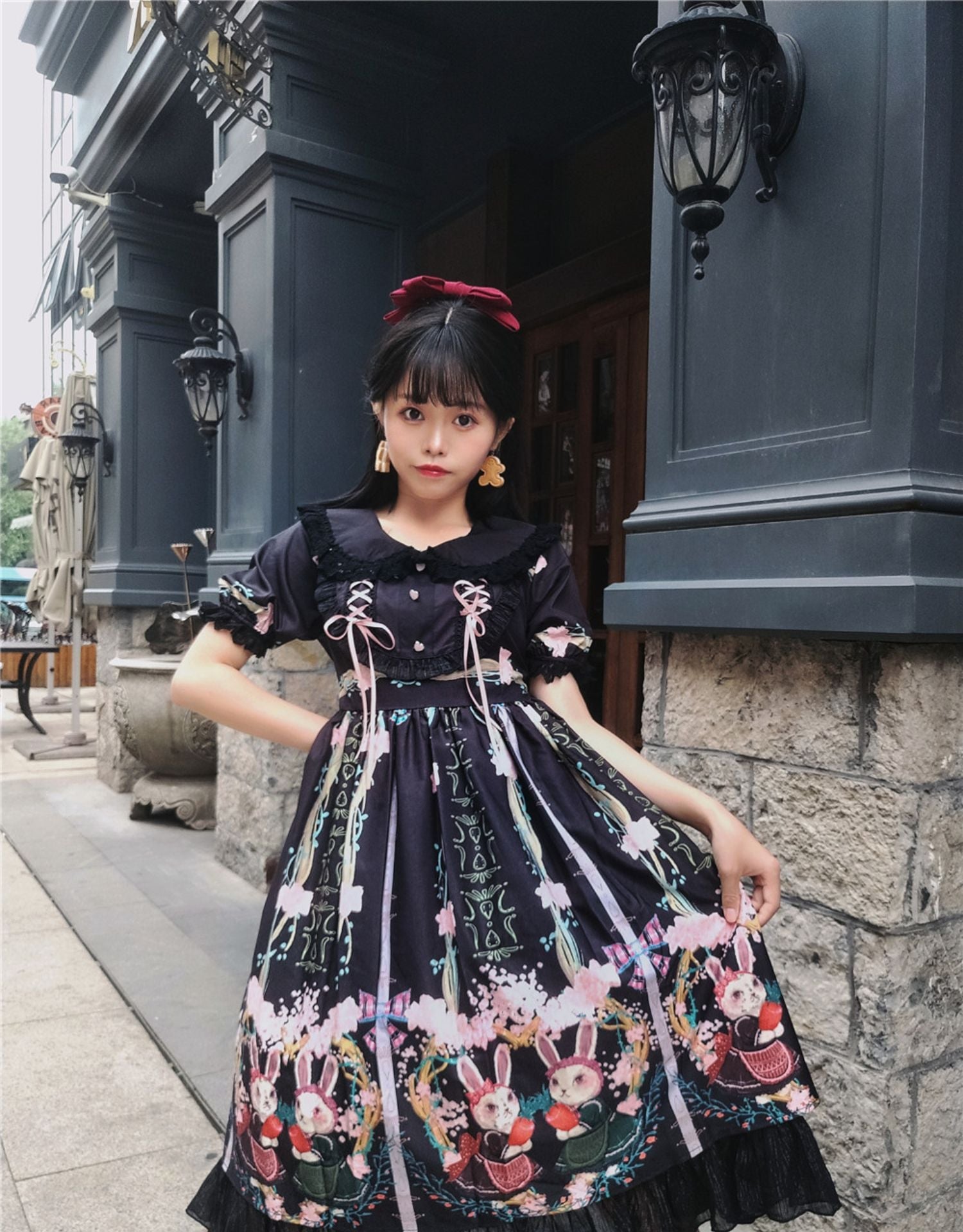 Picnic Bunny Girl - Plus Size Lolita JSK Short Sleeve OP Dress - image 8