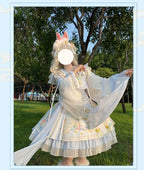 Laurel - Kawaii Han Lolita Jumper Dress Rabbit Print and Accessories - image 11