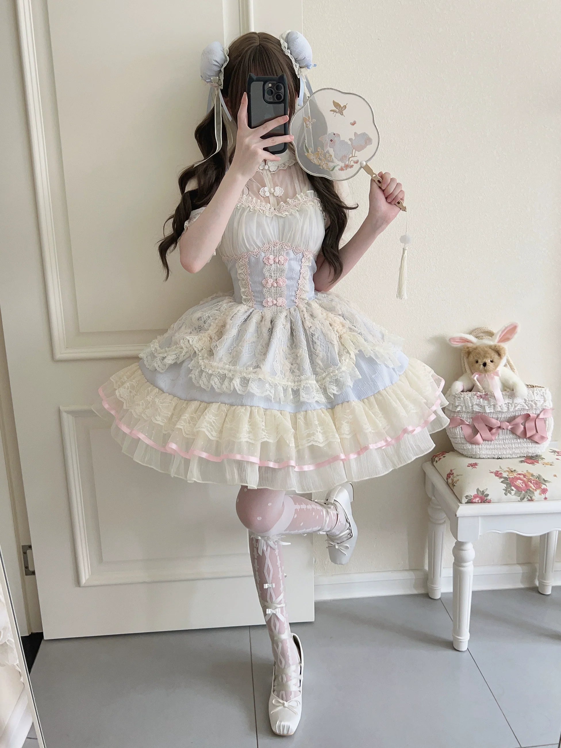 Hua Ji Fu Lei - Qi Lolita JSK Dress and Ballet Innerwear Set - image 1