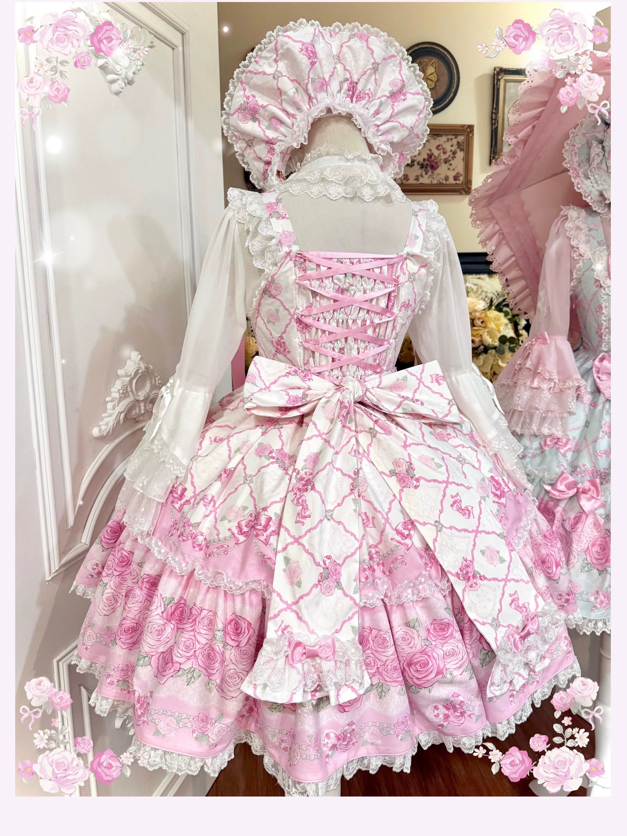 Summer 2026 - Floral Ribbon Bow Old School Lolita JSK - image 4