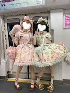 Dream Teahouse - Dessert Print Kawaii Lolita OP Dress Suit - image 1