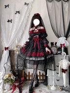 Night of Berea Gothic Lolita OP Dress in Black and Red - image 16